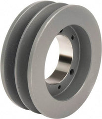 TB Wood's - 2 Groove, 1/2 to 2-15/16 Bore Diam, 8.4" Outside Diam, QD Bushed V Belt Sheave - 8.00 C Diam Belt Pitch - Industrial Tool & Supply