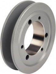 TB Wood's - 1 Groove, 1/2 to 1-1/4 Bore Diam, 3.35" Outside Diam, QD Bushed V Belt Sheave - 3.40 3V Diam Belt Pitch - Industrial Tool & Supply