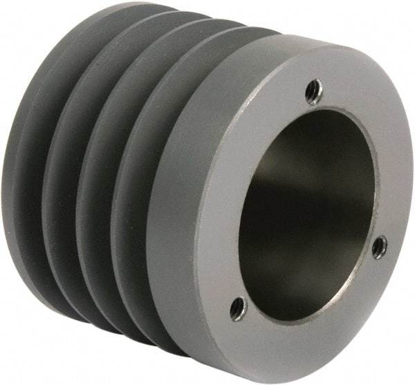 TB Wood's - 4 Groove, 1/2 to 1-15/16 Bore Diam, 4.4" Outside Diam, QD Bushed V Belt Sheave - 4.4 5V Diam Belt Pitch - Industrial Tool & Supply