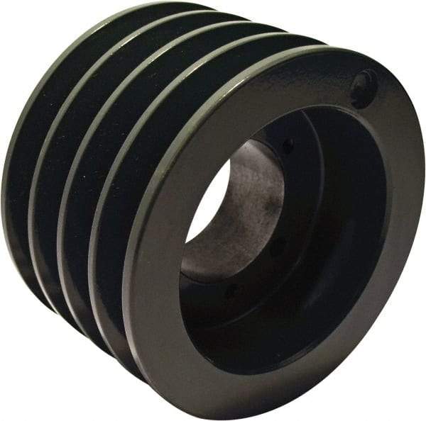 TB Wood's - 4 Groove, 1/2 to 1-15/16 Bore Diam, 4.9" Outside Diam, QD Bushed V Belt Sheave - 4.9 5V Diam Belt Pitch - Industrial Tool & Supply