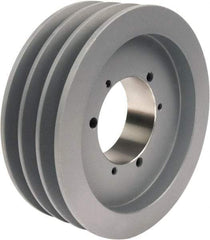 TB Wood's - 3 Groove, 1/2 to 2-1/2 Bore Diam, 8.95" Outside Diam, QD Bushed V Belt Sheave - 8.2 A Diam Belt Pitch - Industrial Tool & Supply