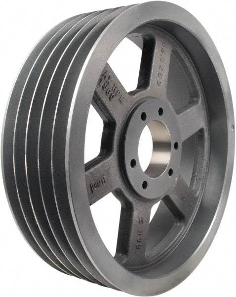 TB Wood's - 5 Groove, 7/8 to 3-1/2 Bore Diam, 13.2" Outside Diam, QD Bushed V Belt Sheave - 13.2 5V Diam Belt Pitch - Industrial Tool & Supply