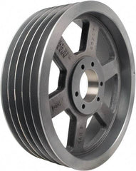 TB Wood's - 5 Groove, 7/8 to 3-1/2 Bore Diam, 13.2" Outside Diam, QD Bushed V Belt Sheave - 13.2 5V Diam Belt Pitch - Industrial Tool & Supply