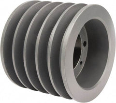 TB Wood's - 5 Groove, 7/8 to 3-1/2 Bore Diam, 10.4" Outside Diam, QD Bushed V Belt Sheave - 10.00 C Diam Belt Pitch - Industrial Tool & Supply