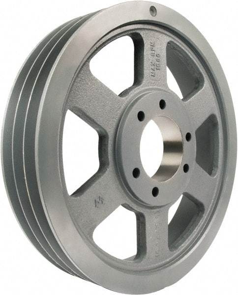 TB Wood's - 3 Groove, 7/8 to 3-1/2 Bore Diam, 16.4" Outside Diam, QD Bushed V Belt Sheave - 16.00 C Diam Belt Pitch - Industrial Tool & Supply