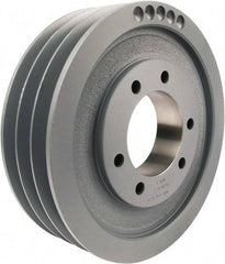 TB Wood's - 3 Groove, 7/8 to 3-1/2 Bore Diam, 14.4" Outside Diam, QD Bushed V Belt Sheave - 14.00 C Diam Belt Pitch - Industrial Tool & Supply
