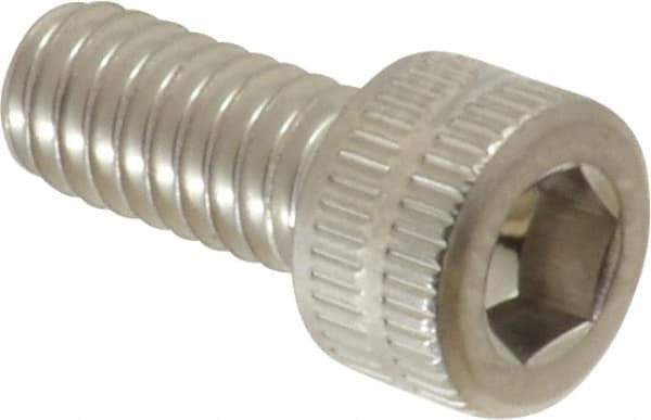 Made in USA - #8-32 UNC Hex Socket Drive, Socket Cap Screw - Grade 18-8 Stainless Steel, Uncoated, 3/8" Length Under Head - Industrial Tool & Supply