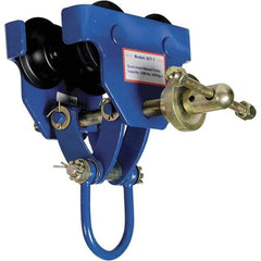 Vestil - 0.5 Ton Capacity Quick Install Manual Trolley - 3" to 5" Flange Width - Industrial Tool & Supply