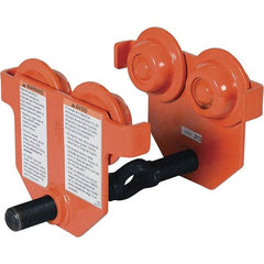 Vestil - 0.5 Ton Capacity Low Profile Manual Trolley - 2" to 8-5/8" Flange Width - Industrial Tool & Supply