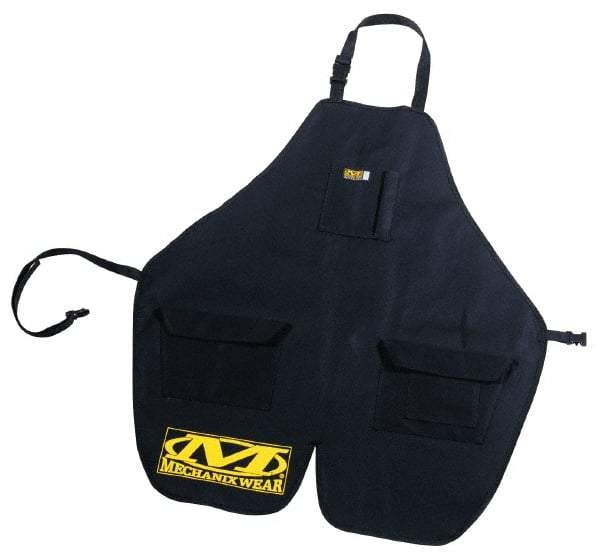 Mechanix Wear - 27 x 30" General Purpose Bib Apron - Cotton, Black, 0 Pockets - Industrial Tool & Supply
