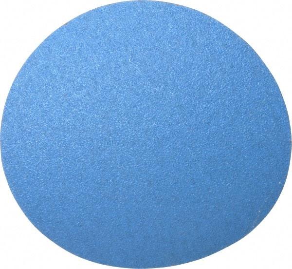 Norton - 12" Diam, 36 Grit Zirconia Alumina Adhesive PSA Disc - Very Coarse, Blue, Y Weighted Cloth Backing, Flexible - Industrial Tool & Supply