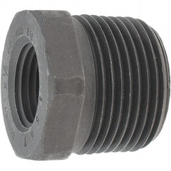Made in USA - Size 1 x 1/2", Class 3,000, Forged Carbon Steel Black Pipe Hex Bushing - 3,000 psi, Threaded End Connection - Industrial Tool & Supply