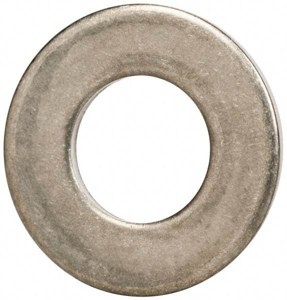 Made in USA - 3/8" Screw, Grade 300 Stainless Steel Standard Flat Washer - 0.405" ID x 0.812" OD, 0.051" Thick, Passivated Finish, Meets Military Specifications - Industrial Tool & Supply
