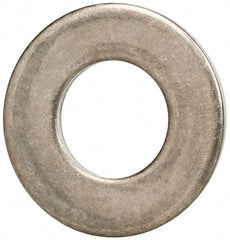 Made in USA - 3/8" Screw, Grade 300 Stainless Steel Standard Flat Washer - 0.405" ID x 0.812" OD, 0.051" Thick, Passivated Finish, Meets Military Specifications - Industrial Tool & Supply
