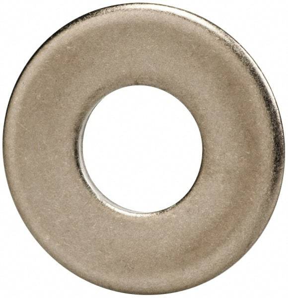 Made in USA - 3/8" Screw, Grade 300 Stainless Steel Standard Flat Washer - 0.438" ID x 1" OD, 0.064" Thick, Passivated Finish, Meets Military Specifications - Industrial Tool & Supply