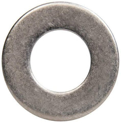 Made in USA - 7/16" Screw, Grade 300 Stainless Steel Standard Flat Washer - 0.469" ID x 0.922" OD, 0.051" Thick, Passivated Finish, Meets Military Specifications - Industrial Tool & Supply