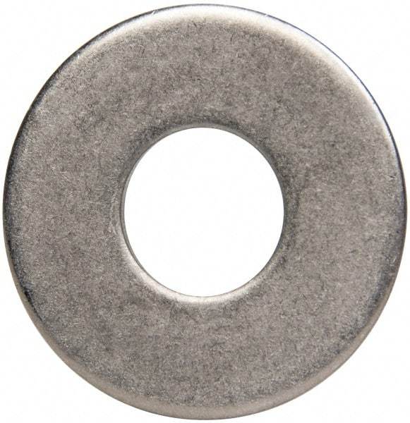 Made in USA - 7/16" Screw, Grade 300 Stainless Steel Standard Flat Washer - 1/2" ID x 1-1/4" OD, 0.064" Thick, Plain Finish, Meets Military Specifications - Industrial Tool & Supply