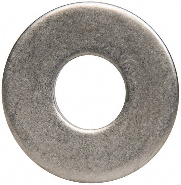 Made in USA - 1/2" Screw, Grade 300 Stainless Steel Standard Flat Washer - 0.562" ID x 1-3/8" OD, 0.086" Thick, Plain Finish, Meets Military Specifications - Industrial Tool & Supply