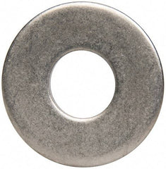 Made in USA - 1/2" Screw, Grade 300 Stainless Steel Standard Flat Washer - 0.562" ID x 1-3/8" OD, 0.086" Thick, Plain Finish, Meets Military Specifications - Industrial Tool & Supply
