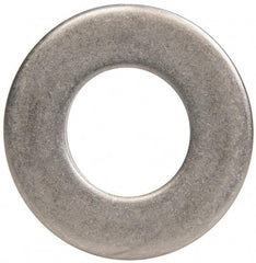 Made in USA - 5/8" Screw, Grade 300 Stainless Steel Standard Flat Washer - 0.656" ID x 1.312" OD, 0.074" Thick, Passivated Finish, Meets Military Specifications - Industrial Tool & Supply