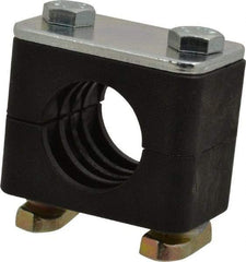 HYDAC - 1.97" Wide x 1.69" High x 1.18" Deep, Polypropylene Standard Duty C-Rail Mount Vibration-Control Clamp - Carbon Steel Plate, Mount with C-Rail Nuts, Top plates, Clamp Pairs, and Bolts - Industrial Tool & Supply