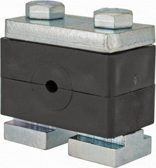 HYDAC - 2.87" Wide x 1.89" High x 1.18" Deep, Polypropylene Heavy Duty C-Rail Mount Vibration-Control Clamp - Carbon Steel Plate, Mount with C-Rail Nuts, Top plates, Clamp Pairs, and Bolts - Industrial Tool & Supply