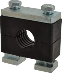 HYDAC - 3.35" Wide x 2.52" High x 1.18" Deep, Polypropylene Heavy Duty C-Rail Mount Vibration-Control Clamp - Carbon Steel Plate, Mount with C-Rail Nuts, Top plates, Clamp Pairs, and Bolts - Industrial Tool & Supply