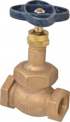 NIBCO - 1/2" Pipe, Threaded Ends, Bronze Integral Globe Valve - PTFE Disc, Screw-In Bonnet, 200 psi WOG, 125 psi WSP, Class 125 - Industrial Tool & Supply