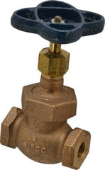 NIBCO - 1/4" Pipe, Threaded Ends, Bronze Integral Globe Valve - PTFE Disc, Screw-In Bonnet, 200 psi WOG, 125 psi WSP, Class 125 - Industrial Tool & Supply