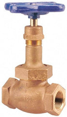 NIBCO - 2" Pipe, Threaded Ends, Bronze Renewable Full Plug Disc Globe Valve - Alloy Threads Disc, Union Bonnet, 400 psi WOG, 200 psi WSP, Class 200 - Industrial Tool & Supply