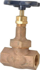 NIBCO - 1" Pipe, Threaded Ends, Bronze Integral Globe Valve - Bronze Disc, Union Bonnet, 600 psi WOG, 300 psi WSP, Class 300 - Industrial Tool & Supply
