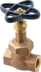 NIBCO - 1/2" Pipe, Threaded Ends, Bronze Integral Globe Valve - Bronze Disc, Union Bonnet, 600 psi WOG, 300 psi WSP, Class 300 - Industrial Tool & Supply