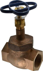 NIBCO - 2" Pipe, Threaded Ends, Bronze Integral Globe Valve - Bronze Disc, Union Bonnet, 600 psi WOG, 300 psi WSP, Class 300 - Industrial Tool & Supply