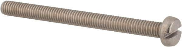 Value Collection - M3x0.50, 35mm Length Under Head Slotted Drive Machine Screw - Cheese Head, Grade 4.8 Steel, Zinc-Plated Finish, Without Washer - Industrial Tool & Supply