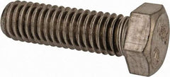 Made in USA - 3/8-16 UNC, 1-1/4" Length Under Head Hex Head Cap Screw - Grade 18-8 Stainless Steel, Uncoated, 9/16" Hex - Industrial Tool & Supply