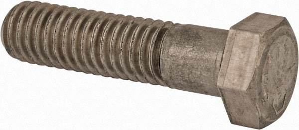 Made in USA - 3/8-16 UNC, 1-1/2" Length Under Head Hex Head Cap Screw - Grade 18-8 Stainless Steel, Uncoated, 9/16" Hex - Industrial Tool & Supply