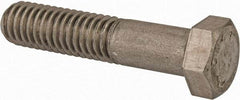Made in USA - 3/8-24 UNF, 2" Length Under Head Hex Head Cap Screw - Grade 18-8 Stainless Steel, Uncoated, 9/16" Hex - Industrial Tool & Supply