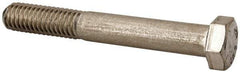 Made in USA - 3/8-16 UNC, 2-3/4" Length Under Head Hex Head Cap Screw - Grade 18-8 Stainless Steel, Uncoated, 9/16" Hex - Industrial Tool & Supply