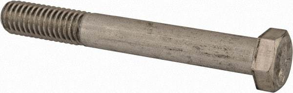 Made in USA - 3/8-16 UNC, 3" Length Under Head Hex Head Cap Screw - Grade 18-8 Stainless Steel, Uncoated, 9/16" Hex - Industrial Tool & Supply