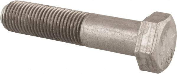 Made in USA - 3/8-24 UNF, 1-3/4" Length Under Head Hex Head Cap Screw - Grade 18-8 Stainless Steel, Uncoated, 9/16" Hex - Industrial Tool & Supply