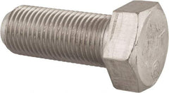 Made in USA - 1/2-20 UNF, 1-1/4" Length Under Head Hex Head Cap Screw - Grade 18-8 Stainless Steel, Uncoated, 3/4" Hex - Industrial Tool & Supply