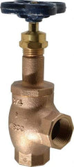 NIBCO - 3/4" Pipe, Class 125, Threaded Bronze Renewable Angle Gate Valve - 200 WOG, 125 WSP, Screw-In Bonnet - Industrial Tool & Supply