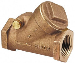 NIBCO - 3/8" Bronze Check Valve - Y-Pattern, FNPT x FNPT, 600 WOG - Industrial Tool & Supply