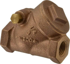 NIBCO - 1/4" Bronze Check Valve - Y-Pattern, FNPT x FNPT, 200 WOG - Industrial Tool & Supply