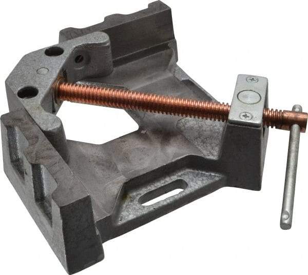Strong Hand Tools - Fixed Angle, 2 Axes, 4.8" Long, 1.38" Jaw Height, 3-3/4" Max Capacity, Cast Iron Angle & Corner Clamp - 90° Clamping Angle - Industrial Tool & Supply