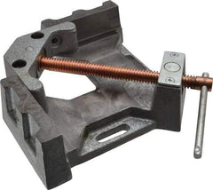 Strong Hand Tools - Fixed Angle, 2 Axes, 4.8" Long, 1.38" Jaw Height, 3-3/4" Max Capacity, Cast Iron Angle & Corner Clamp - 90° Clamping Angle - Industrial Tool & Supply