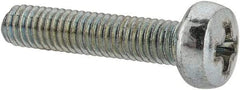 Value Collection - M3x0.50, 14mm Length Under Head Phillips Drive Machine Screw - Pan Head, Grade 4.8 Steel, Zinc-Plated Finish, Without Washer - Industrial Tool & Supply