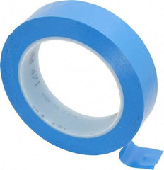 3M - Blue Solid Color Vinyl Tape - 1" Wide x 108' Long x 5.2 mil Thick, General Traffic - Industrial Tool & Supply