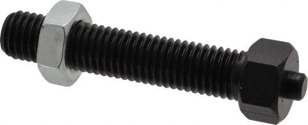 Jergens - 5/8-11 Thread, 7/8" Size, 3-27/32" Long, Black Oxide Coated, Low Carbon Steel Clamp Rest - 2-15/16" Thread Length, 11/32" Pin Diam x 3/16" Pin Height, 1/2" Nut Height - Industrial Tool & Supply
