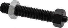 Jergens - 5/8-11 Thread, 7/8" Size, 3-27/32" Long, Black Oxide Coated, Low Carbon Steel Clamp Rest - 2-15/16" Thread Length, 11/32" Pin Diam x 3/16" Pin Height, 1/2" Nut Height - Industrial Tool & Supply